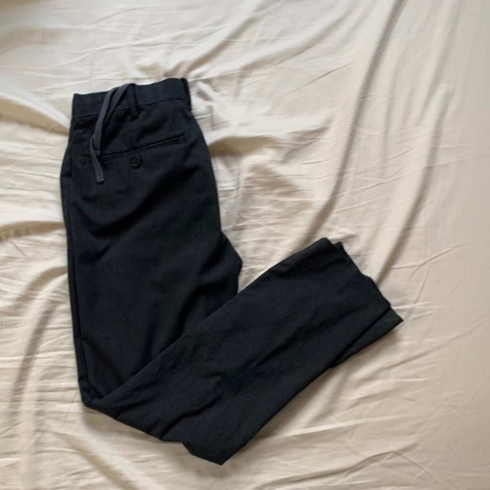 Uniqlo Dark Grey Pants - adjustable waist - Size 30